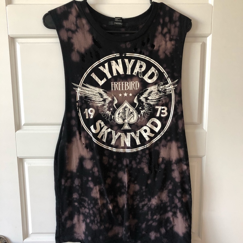 Lynyrd Skynyrd acid wash sleeveless top